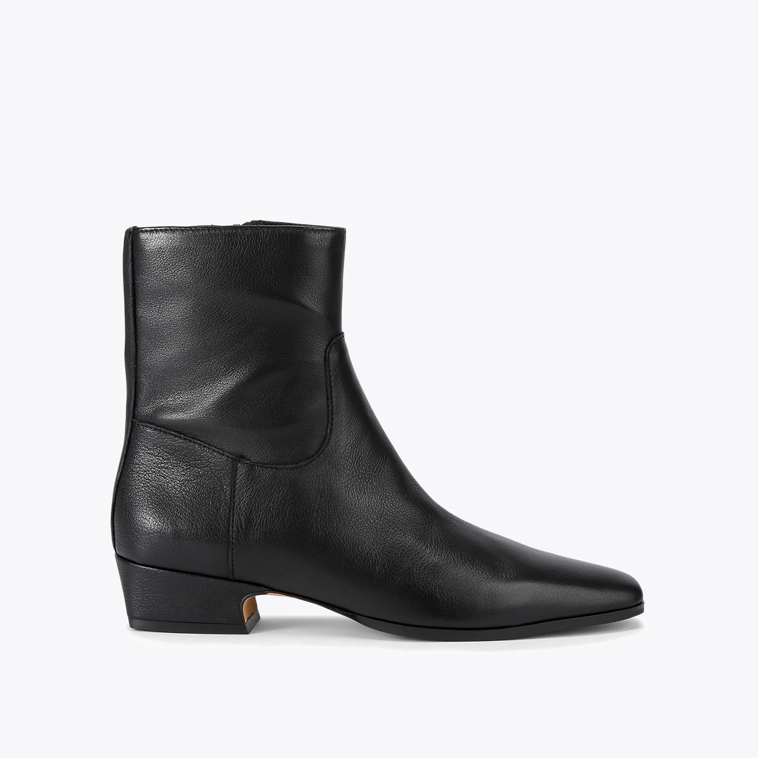 Dusty Black Leather Boot