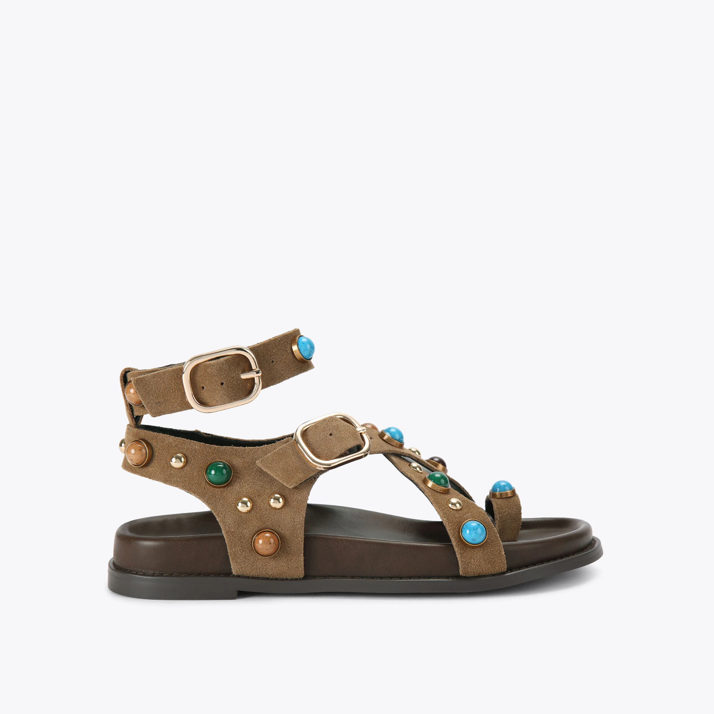 Linear Brown Suede
