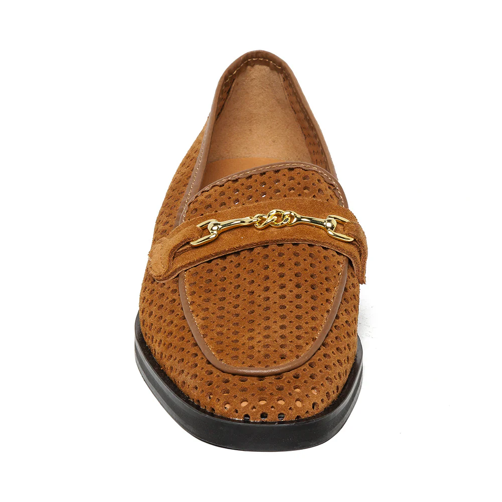 Nafisa Flat Shoe TAN SUEDE - Image 3