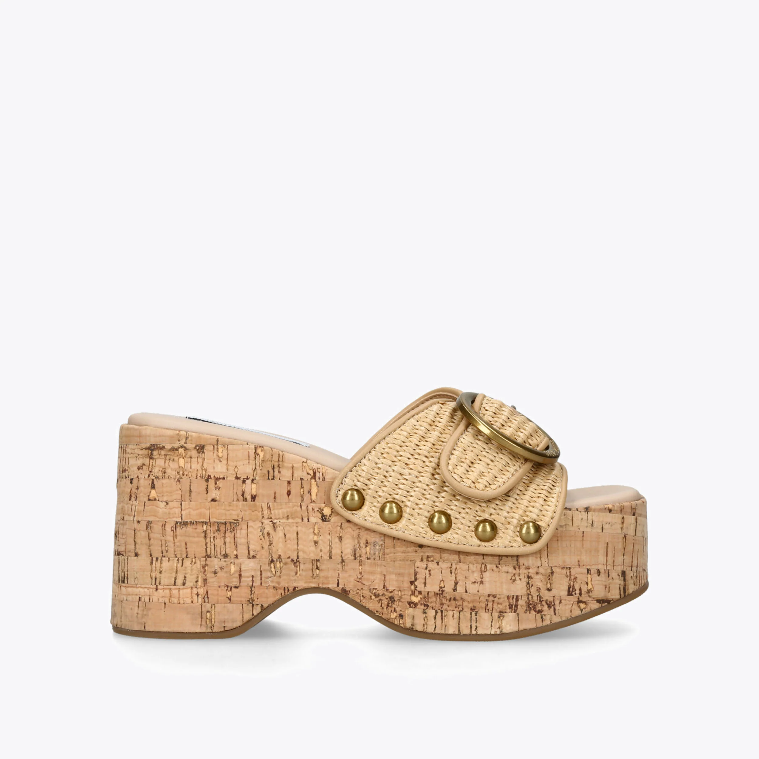 Pedestal Beige Raffia