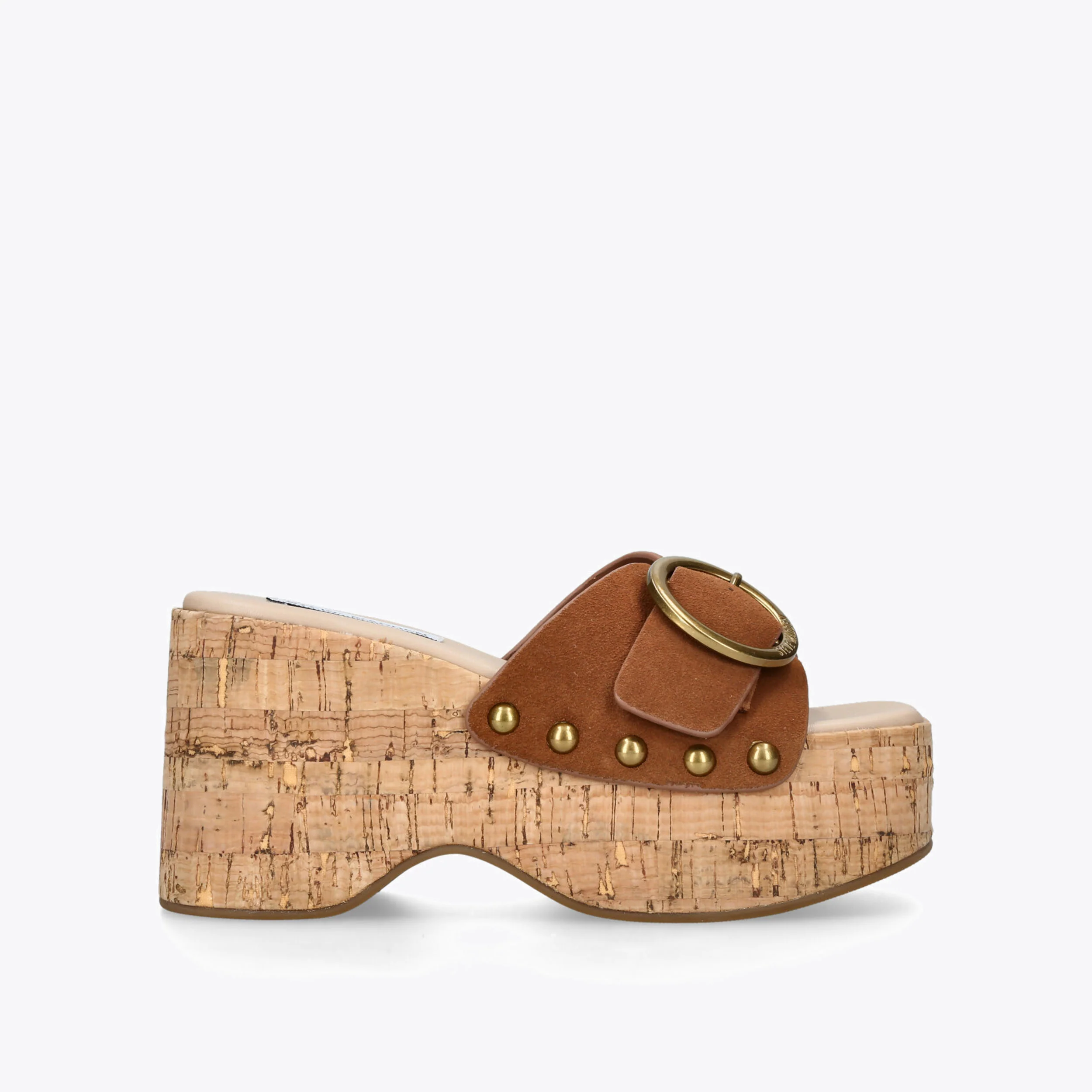 Pedestal Brown Suede