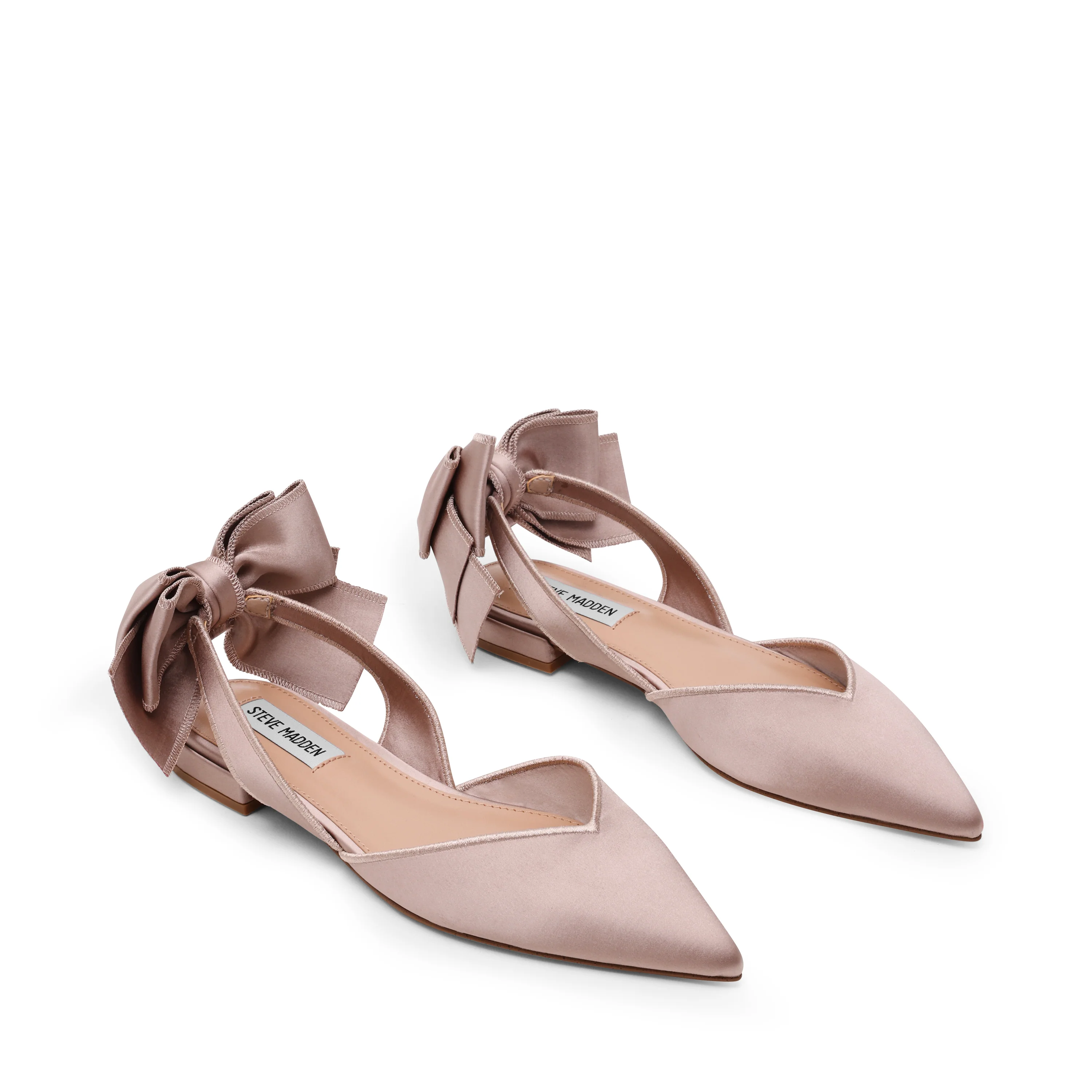 Synthia Flat Shoe TAUPE SATIN - Image 2